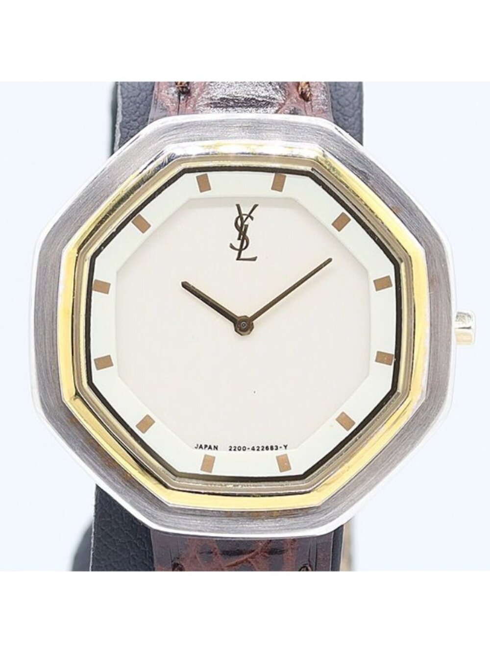 Saint Laurent Ivory Dial Watch